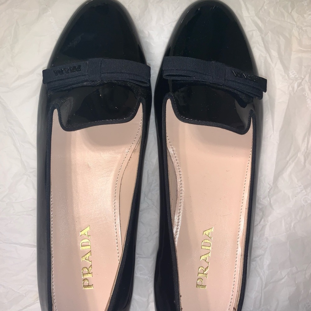 BRAND NEW PRADA BLACK BALLET FLATS